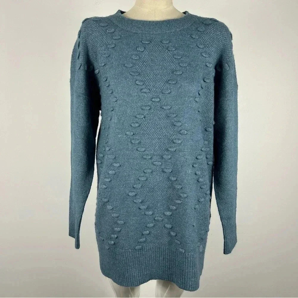 Ricki's Blue Textured Bobble Knit Sweater